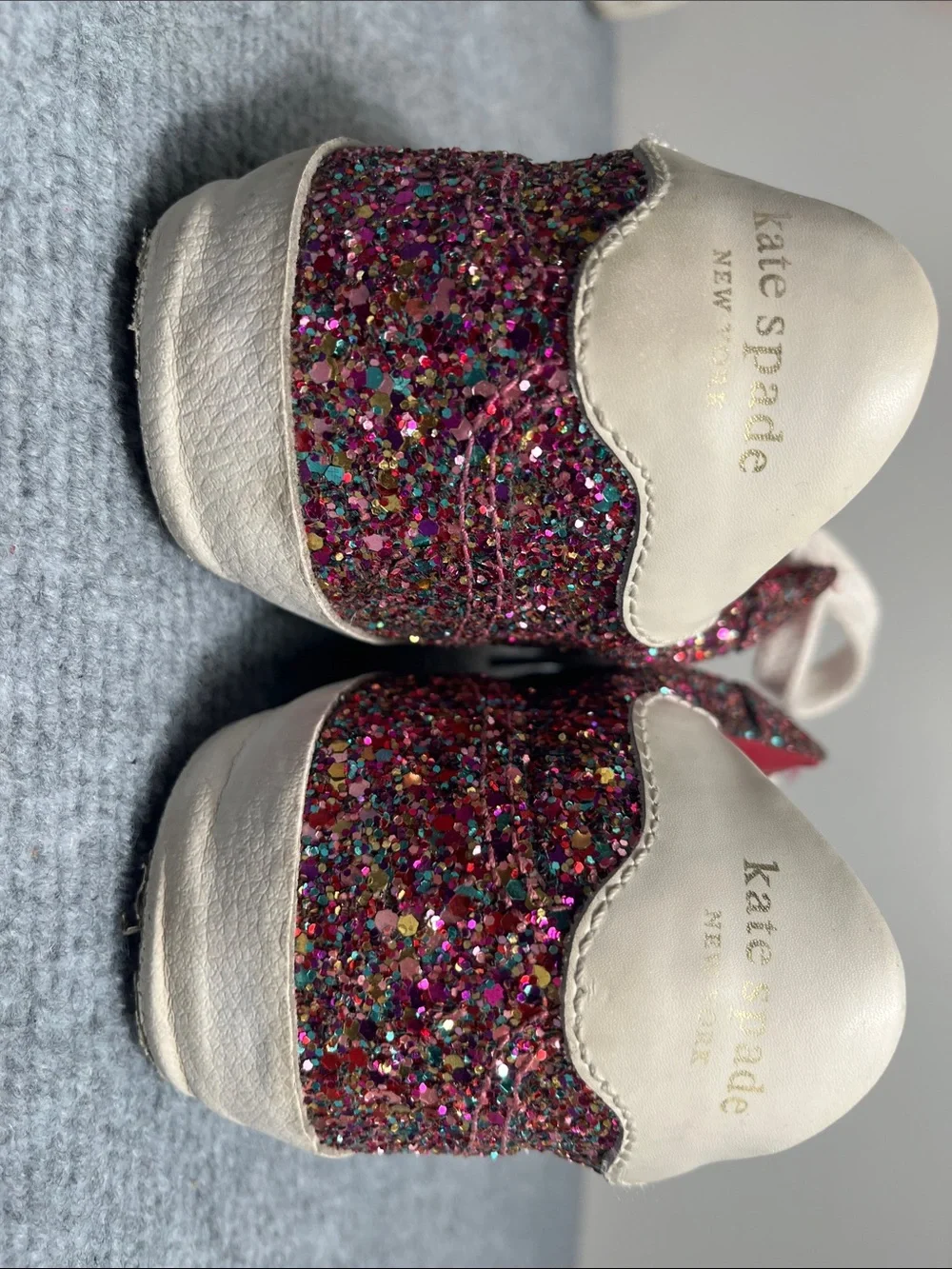 kate spade Glitter Lace-Up Sneakers in Multi-Pink